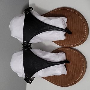 Lane Bryant Size 11W Black Sandals